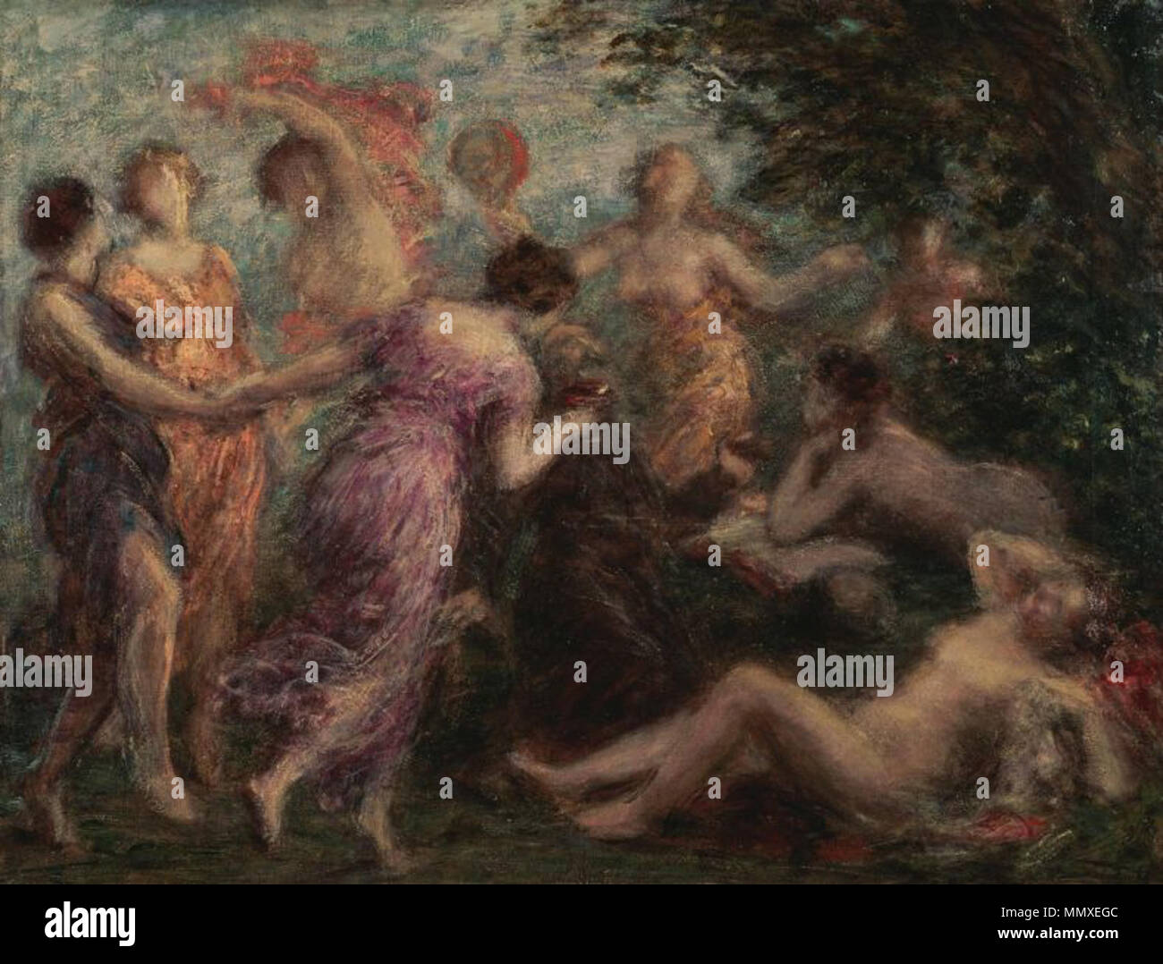 Inglese: la Tentazione di Sant Antonio Fantin Latour la tentazione di San Antonio Foto Stock