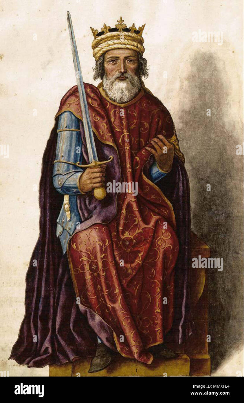 . Inglese: Ferdinando III di Castiglia Čeština: Ferdinando III. Kastilský Español: Fernando III, apodado " el Santo', fue hijo del Rey Alfonso IX de León y de la reina Berenguela I de Castilla. Duranti su reinado se reunificaron definitivamente los reinos de León y Castilla y fueron conquistadas a los musulmanes las Ciudades de Jaén, Córdoba, Sevilla y Murcia, entre otras. Falleció en 1252 y fue sucedido por su hijo, Alfonso X el Sabio. En 1671 fue canonizado por el Papa Clemente X y sus ristoranti mortales, que se conservan incorruptos, se veneran en la Catedral de Sevilla. . 1594. Hernando de Ávila Foto Stock