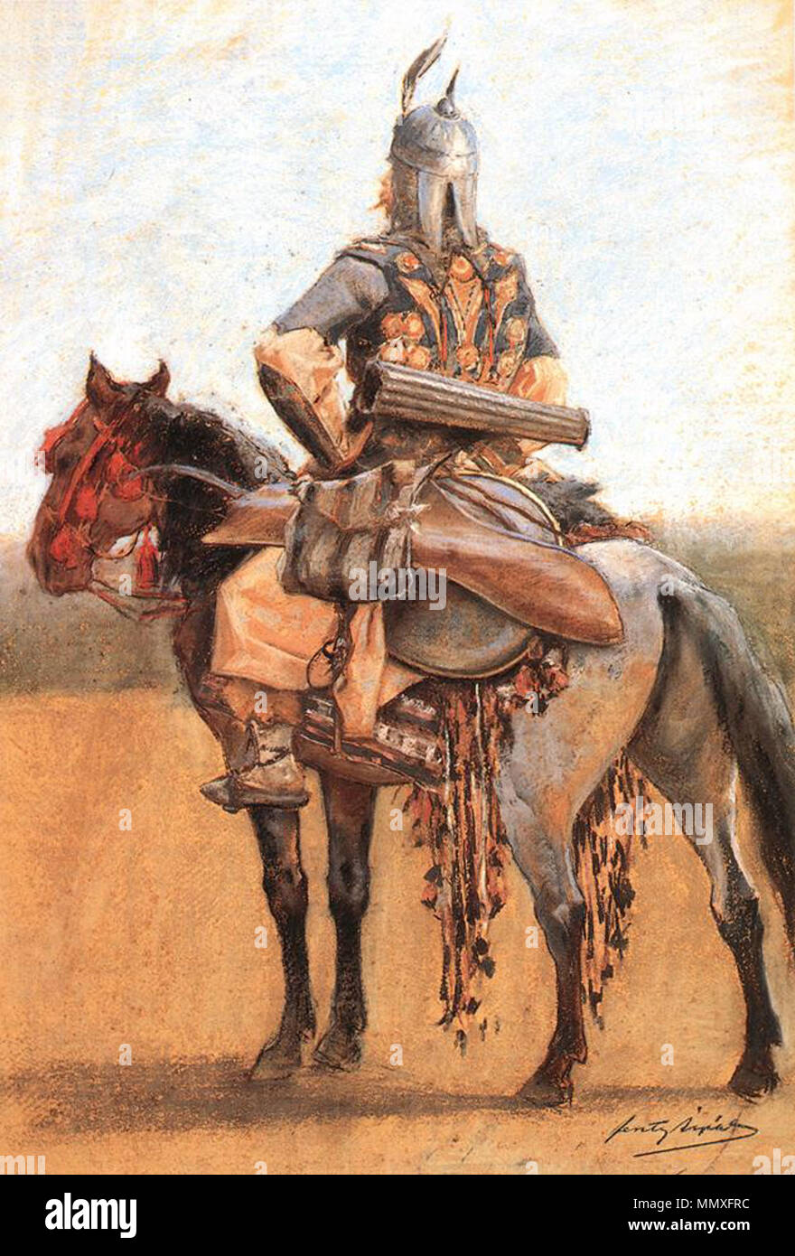 Feszty, Gabriella - pilota ungherese dell'epoca della conquista Foto Stock