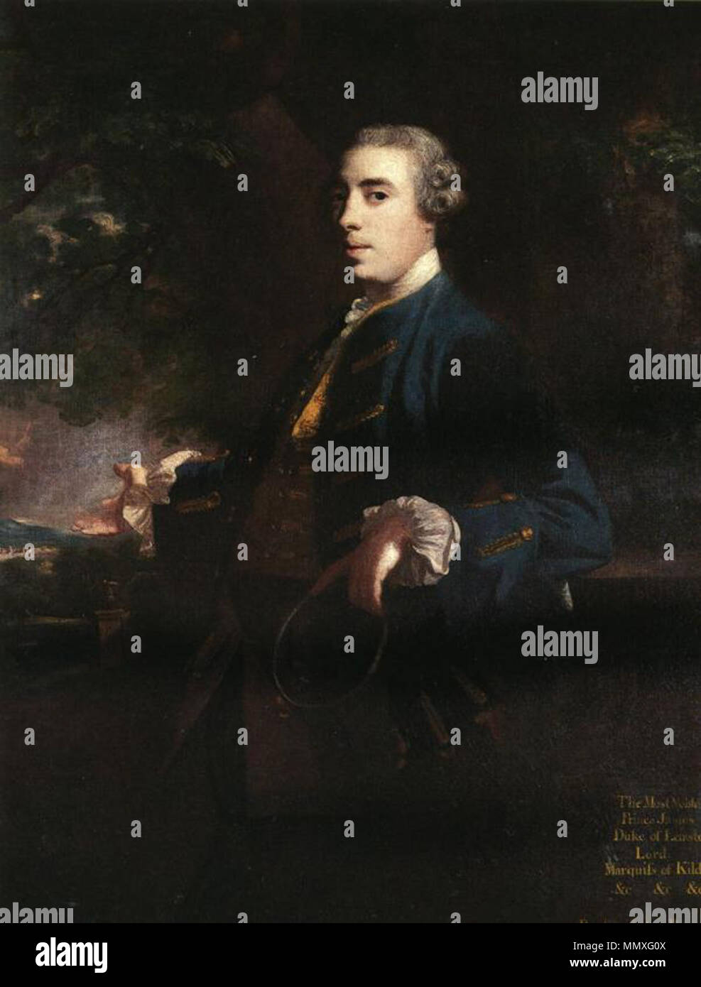 . James FitzGerald, primo duca di Leinster (1722-1773). . 1753. Joshua Reynolds (1723-1792) Descrizione pittore inglese Data di nascita e morte 16 Luglio 1723 23 febbraio 1792 Luogo di nascita e morte Plympton Londra sede di lavoro Londra, Plympton, Italia competente controllo : Q194402 VIAF:?ISNI 27081216:?0000 0001 0881 5099 ULAN:?500004539 LCCN:?n84168483 NLA:?35449606 WorldCat 1stDukeOfLeinster Foto Stock