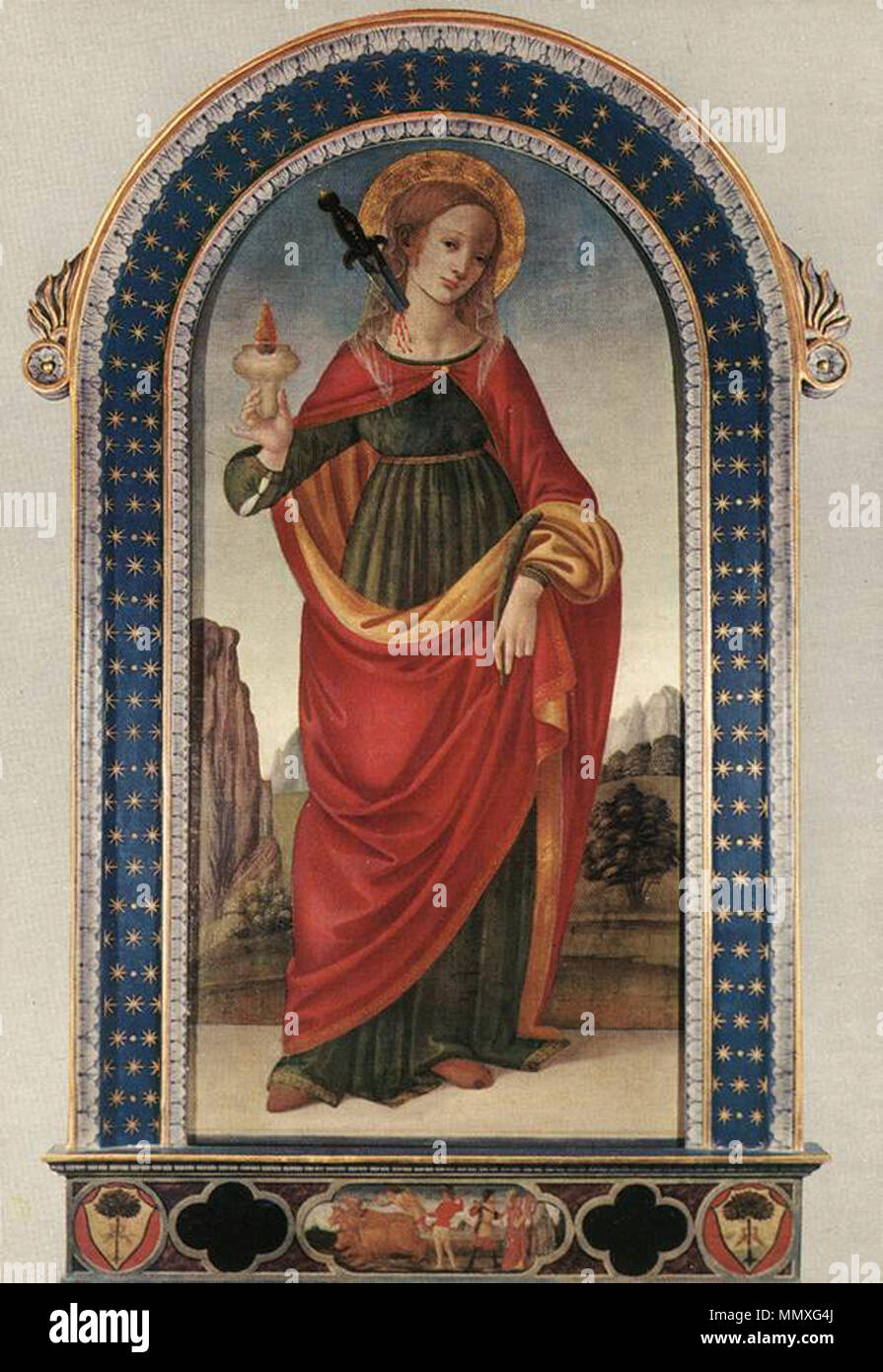 Inglese: St Lucia . seconda metà del XV secolo. Filippino Lippi Saint Lucia Foto Stock