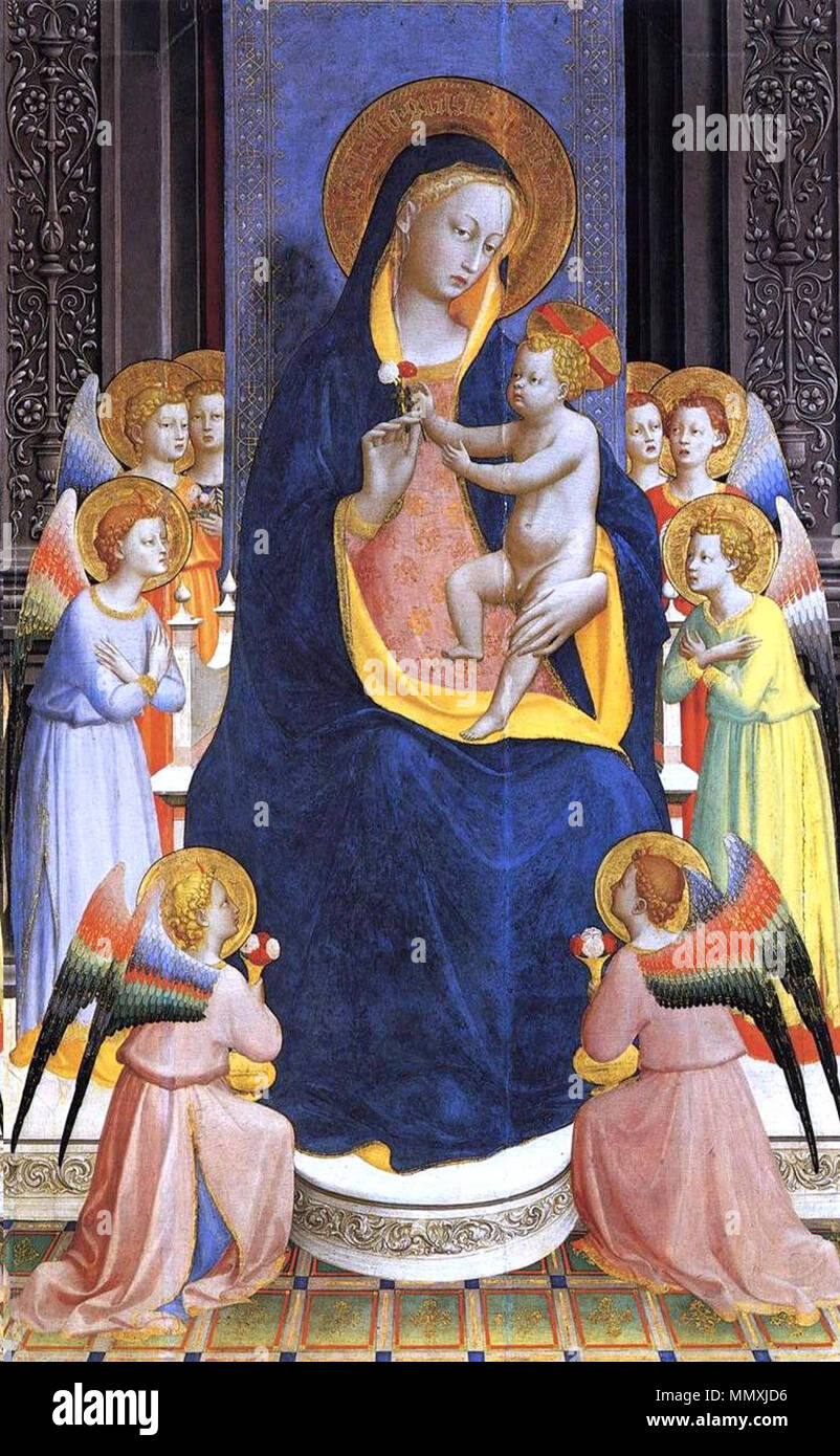 San Domenico pala (dettaglio). tra il 1423 e il 1424. Beato Angelico - San Domenico pala (dettaglio) - WGA00445 Foto Stock
