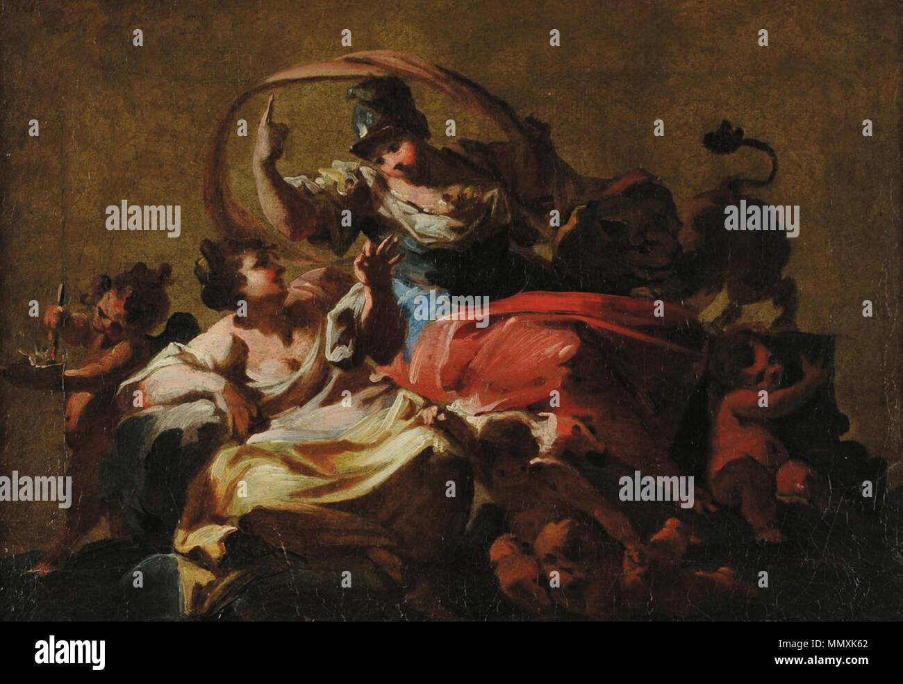 Allegoria della pittura Francesco Conti - Allegoria della Pittura Foto Stock