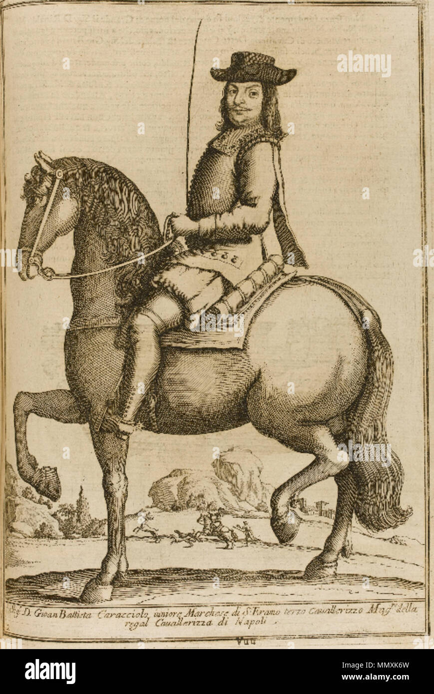 . Inglese: Don Giovanni Battista Caracciolo, iuniore marchese s Eramo Francesco De Grado, Guglielmo Borremans - Don Giovanni Battista Caracciolo, iuniore marchese s Eramo Foto Stock