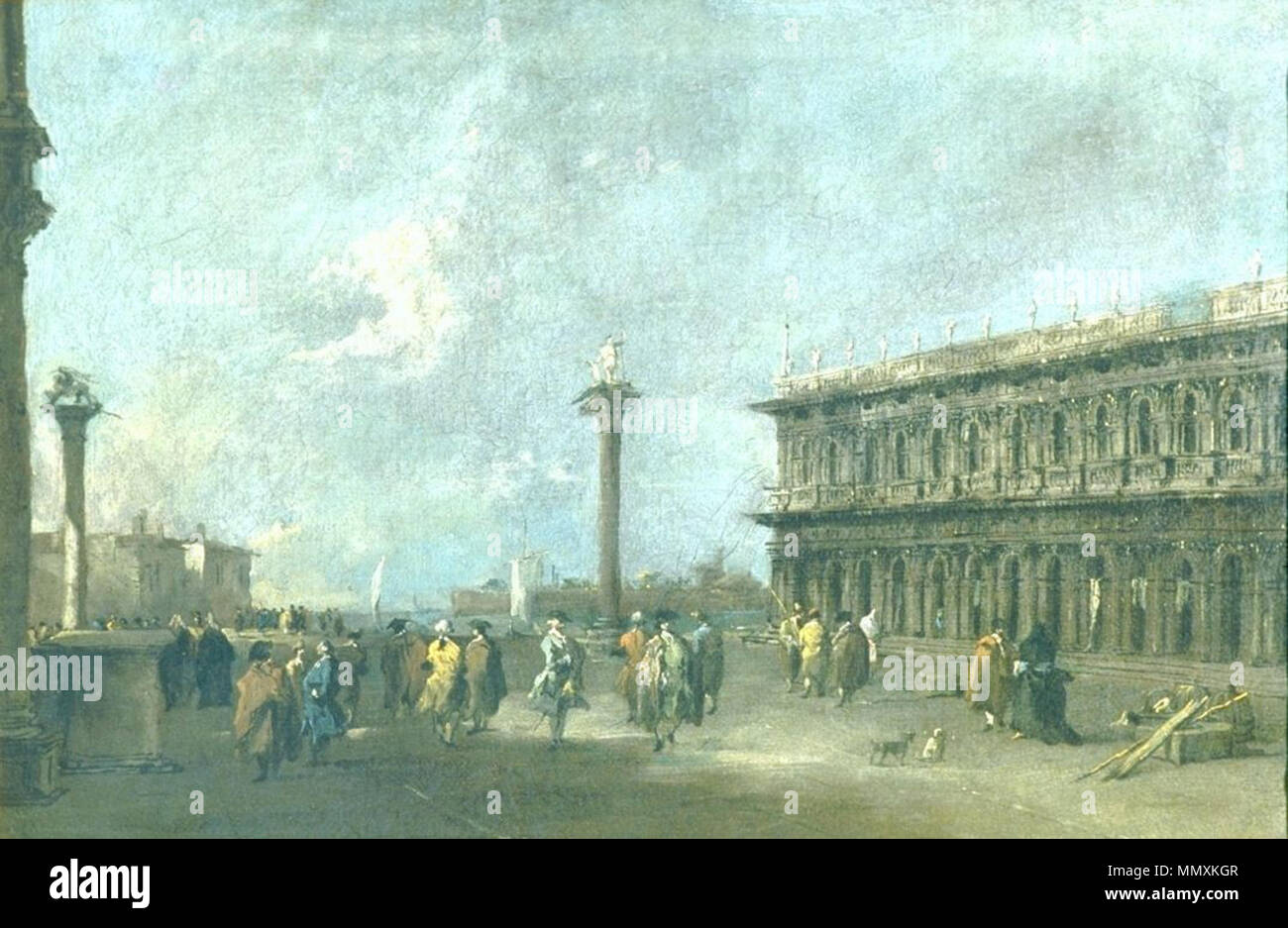 [Bildindex der Kunst und Architektur] Francesco Guardi - Die Piazzetta di San Marco in Venedig Foto Stock