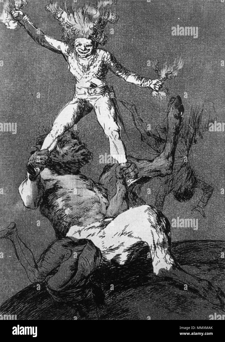 Inglese: Ascesa e caduta . tra il 1797 e il 1798. Francisco de Goya y Lucientes - Ascesa e caduta - WGA10125 Foto Stock