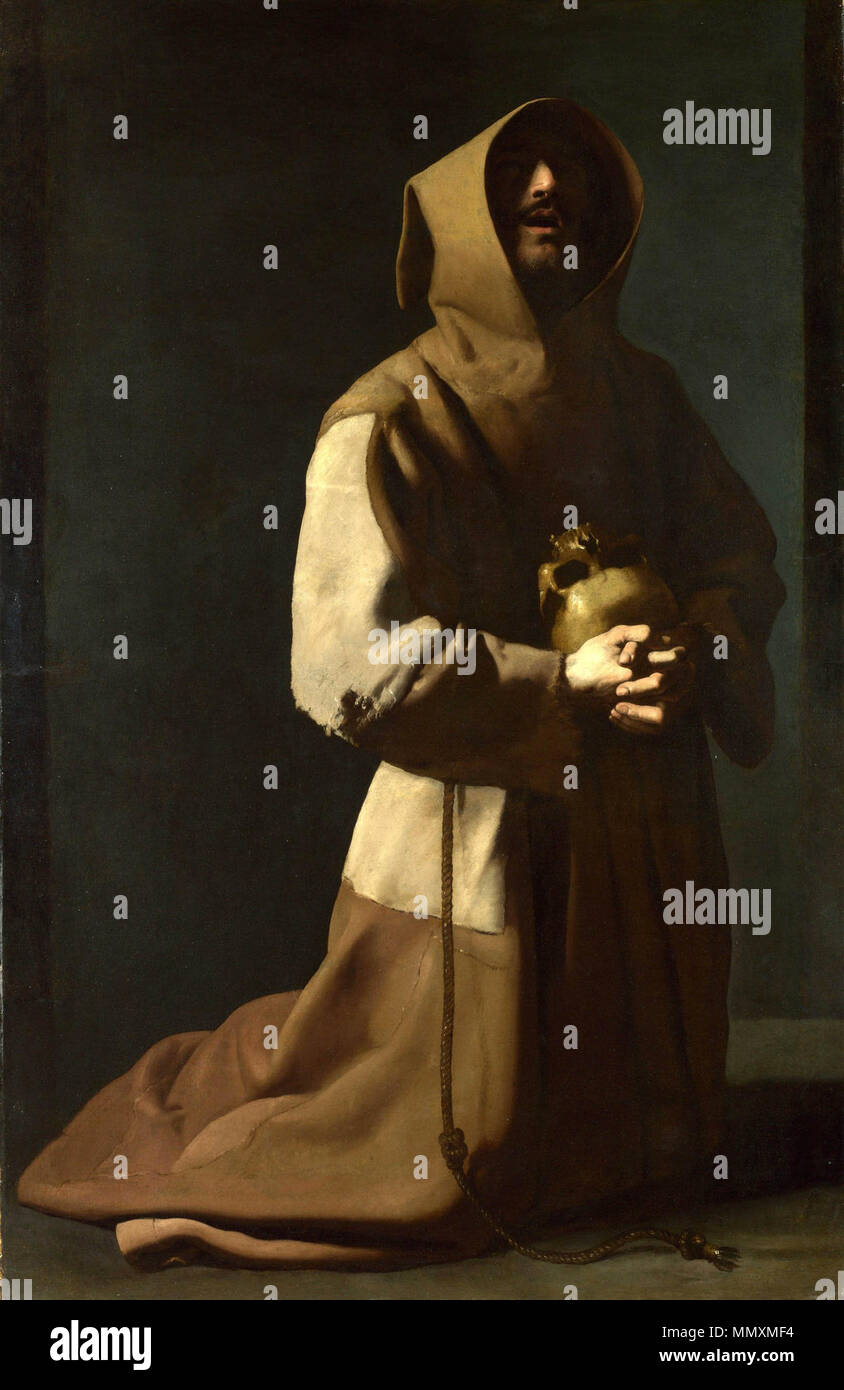 Francisco de Zurbaran - San Francisco de Asís en éxtasis Foto Stock