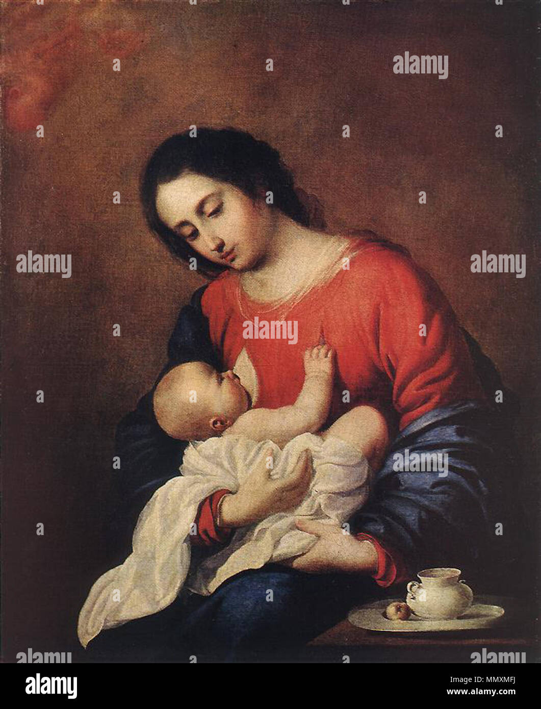Francisco de Zurbarán - Madonna con Bambino - WGA26072 Foto Stock