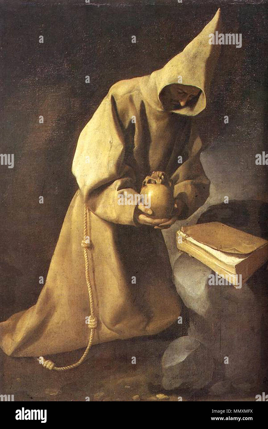 Francisco de Zurbarán - meditazione di san Francesco - WGA26054 Foto Stock
