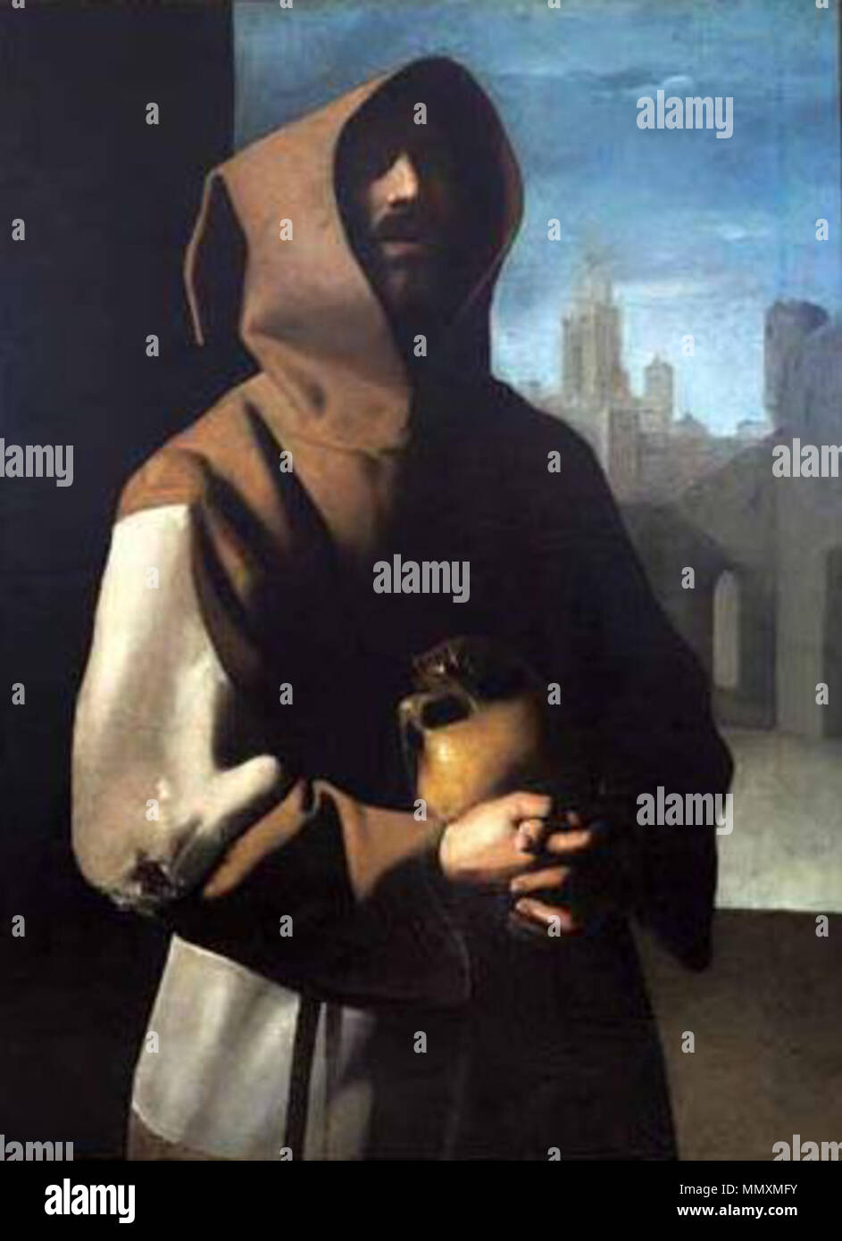 Francisco de Zurbarán - San Francisco de Asís en éxtasis Foto Stock