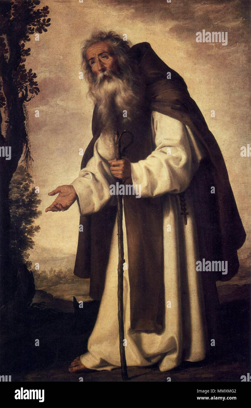 Francisco de Zurbarán - Sant Antonio Abate - WGA26064 Foto Stock