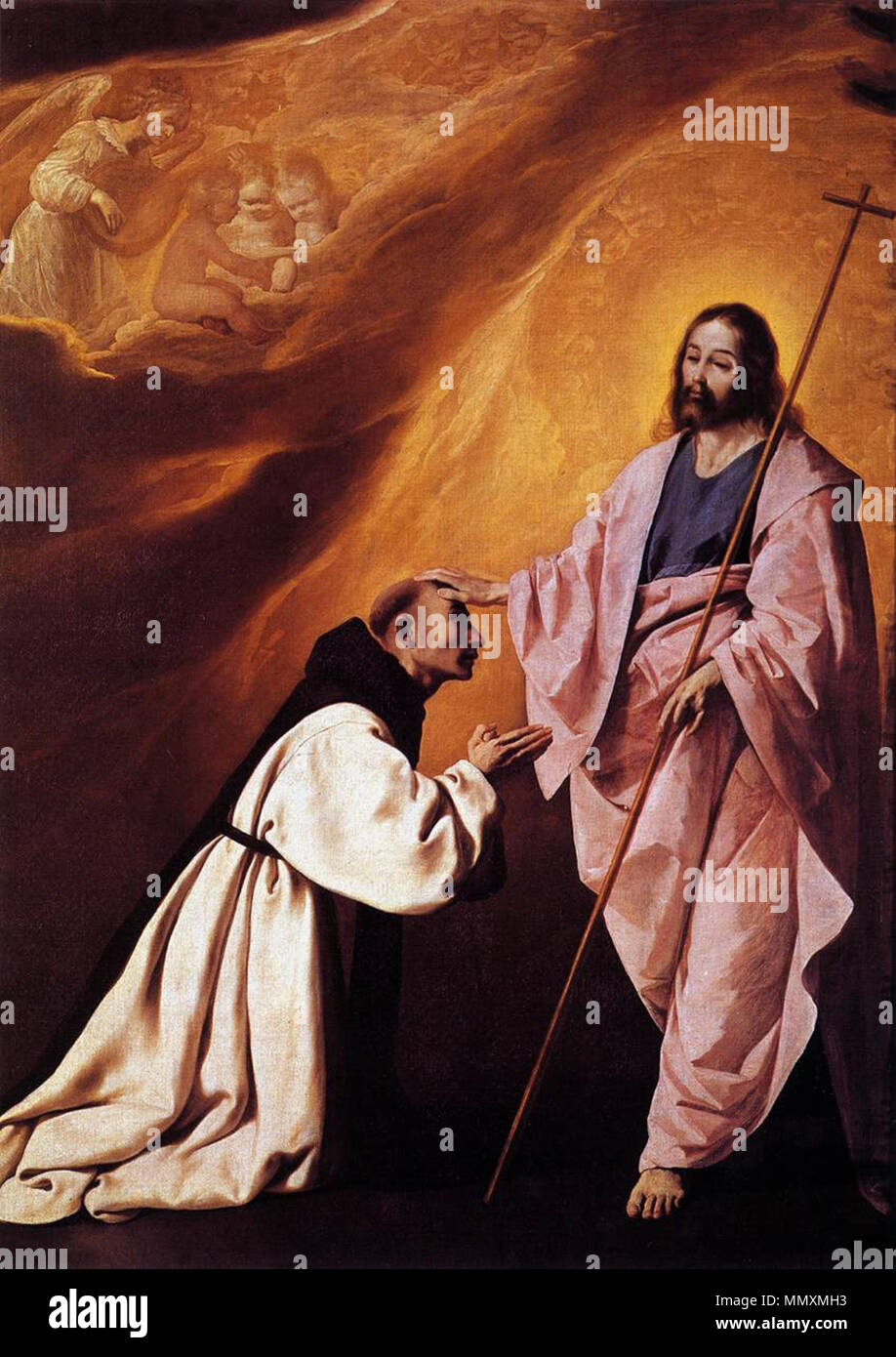 Francisco de Zurbarán - Visione del Fratello Andrés Salmerón - WGA26065 Foto Stock