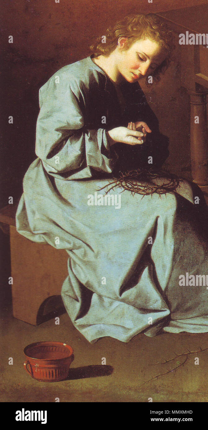 Francisco de Zurbarán Cristo y la Virgen (estratto) Foto Stock