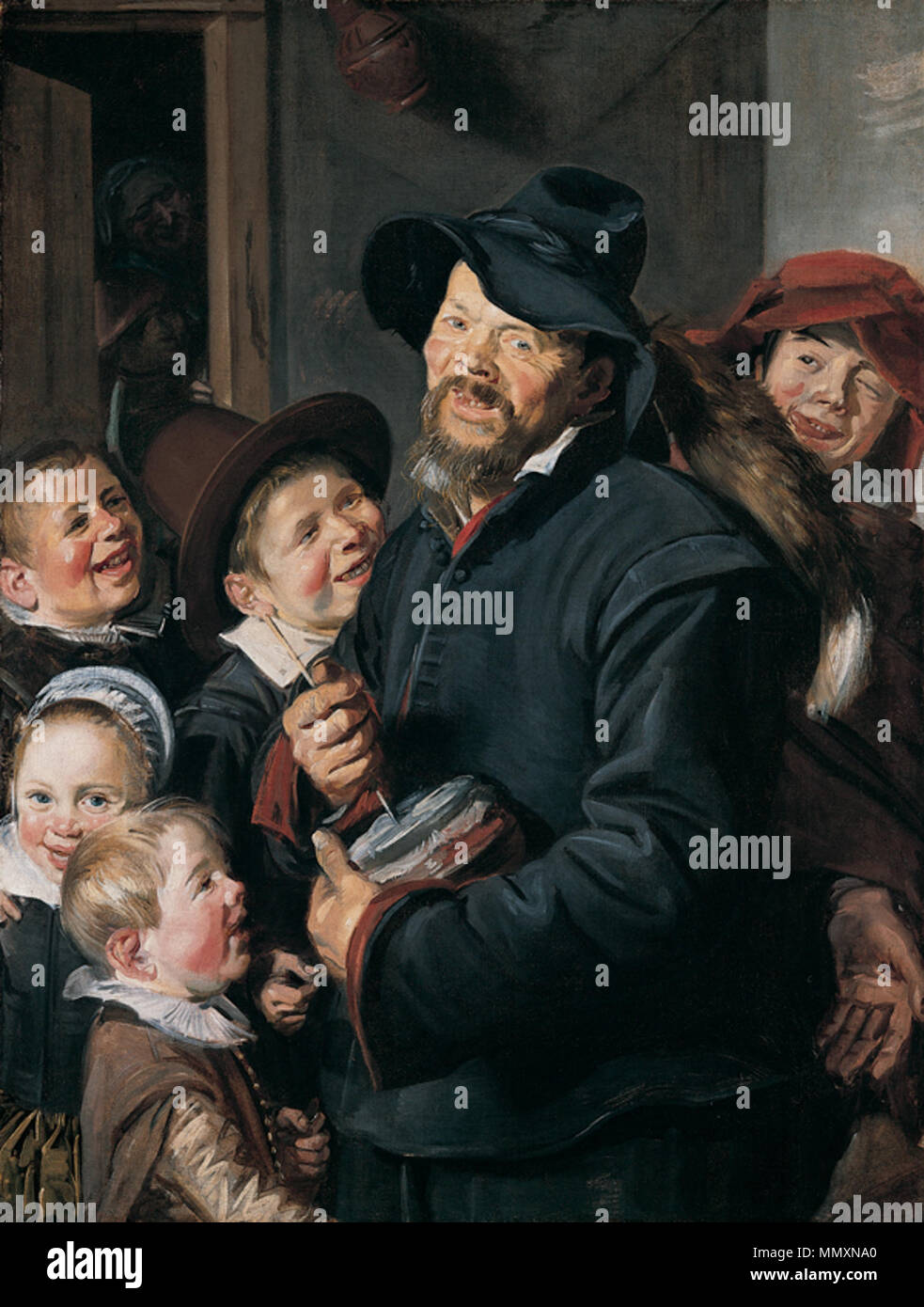 Il lettore Rommel-Pot.. circa 1618-1620. Frans Hals - Joueur de rommelpot Kimbell Foto Stock