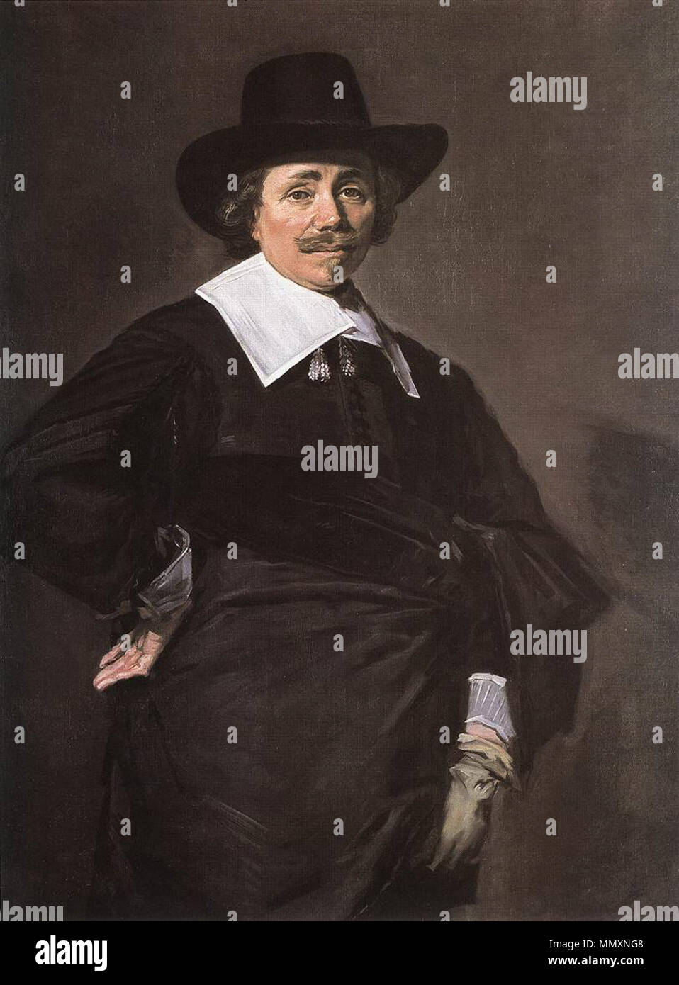 Ritratto di un uomo in piedi Titolo alternativo(s): olandese un gentiluomo.[1]. Tra il 1643 e il 1645. Frans Hals 104 versione WGA Foto Stock