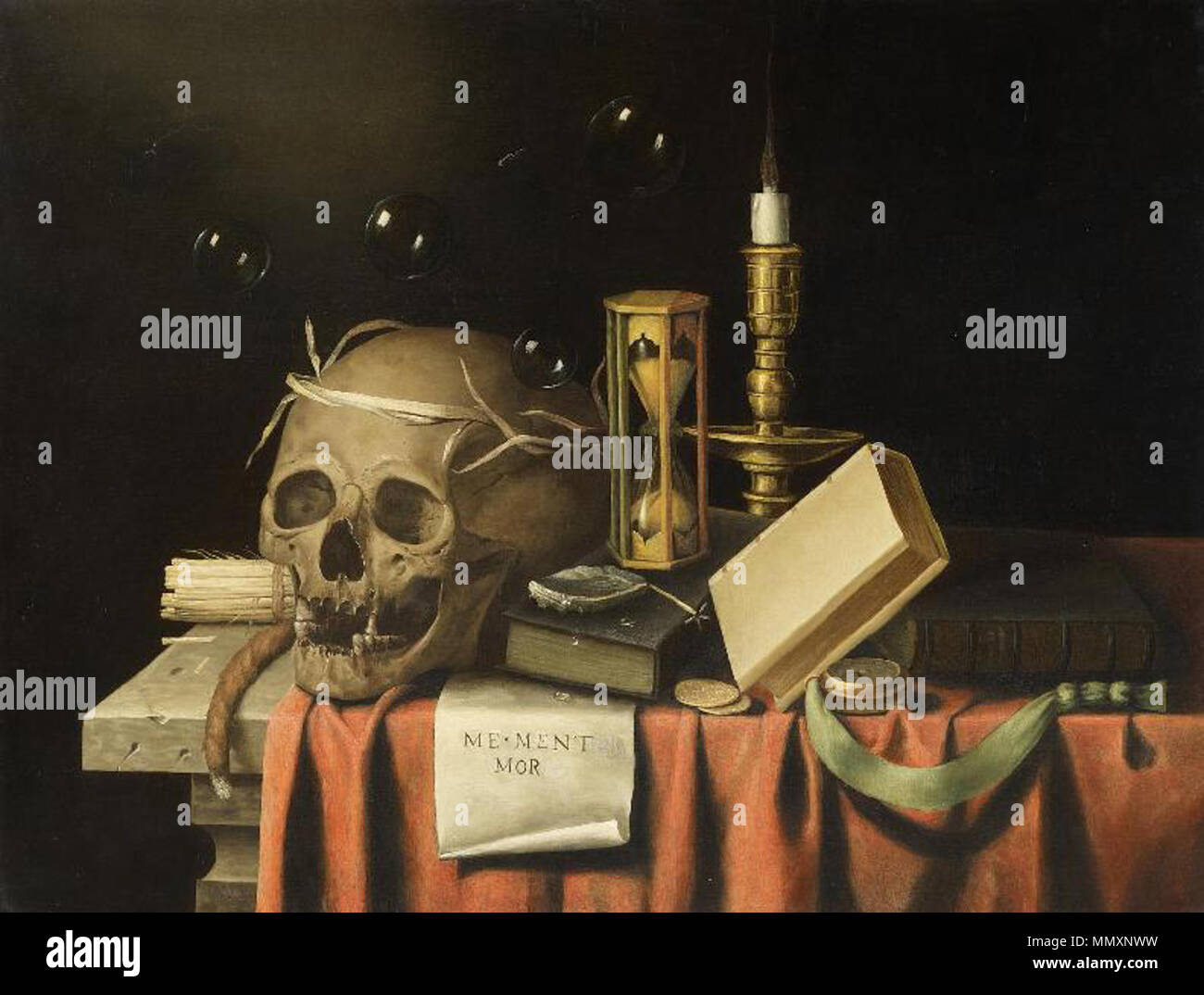 Memento Mori. Tra il 1654 e 1672. Frans van Everbroeck - Memento Mori Foto Stock