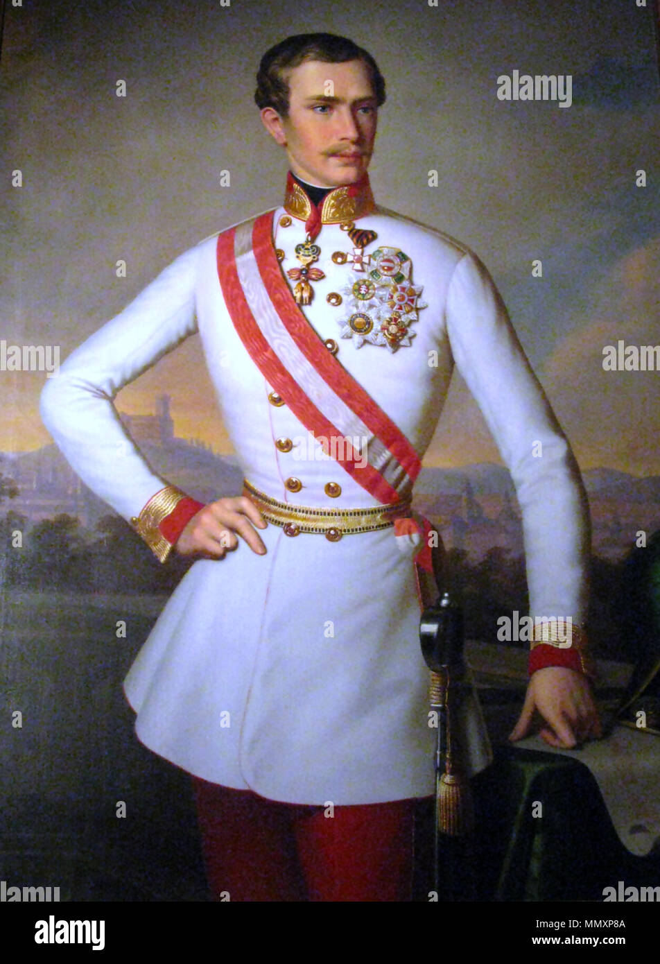 . Franz Joseph I d'Austria Francesco Giuseppe I d'Austria 1855 Foto Stock