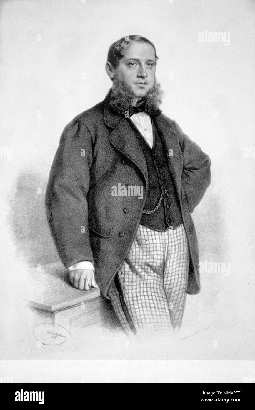 . Deutsch: Franz Nowak Junior, um 1860 Gastwirt "Zum weissen Roß' zb Wien Lithographie von Josef Kriehuber, 1869 . 1869. Josef Kriehuber (1800-1876) Franz Nowak junior Foto Stock