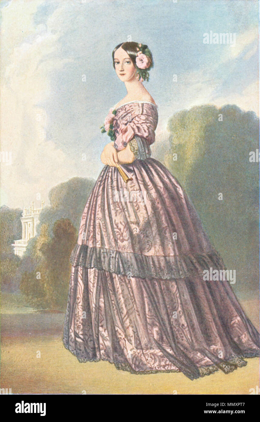 Ritratto di Francisca del Brasile (1824-1898), la Principessa di Joinville. 1850s. FranzXaverWinterhalterBildnis derPrinzessinJounvilleVersailesMuseum Foto Stock