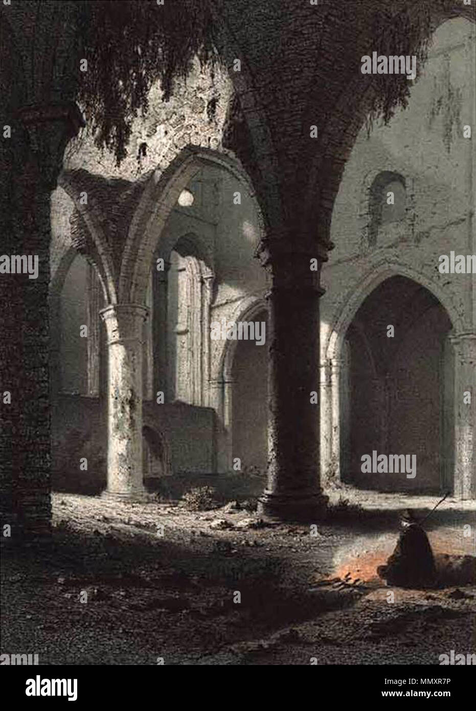François Stroobant - Rovine dell'Abbazia di Villers - WGA21897 Foto Stock