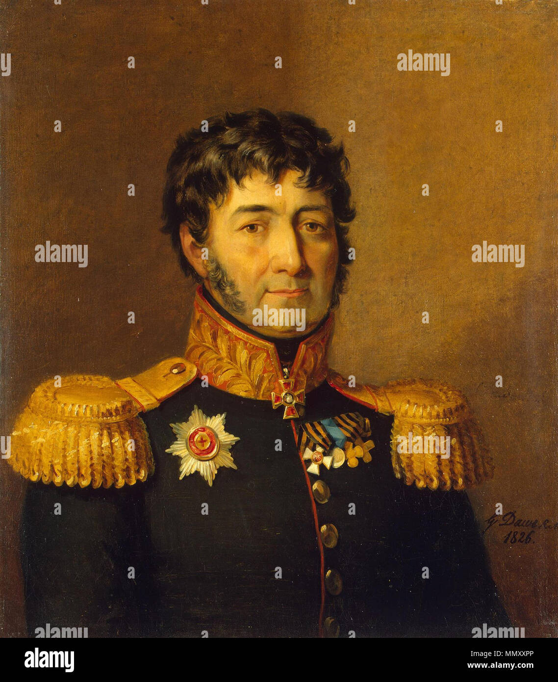 Gangeblov Semyon Georgievich (1757 - 1827), il generale russo. Tra il 1823 e il 1825. Gangeblov S G Foto Stock