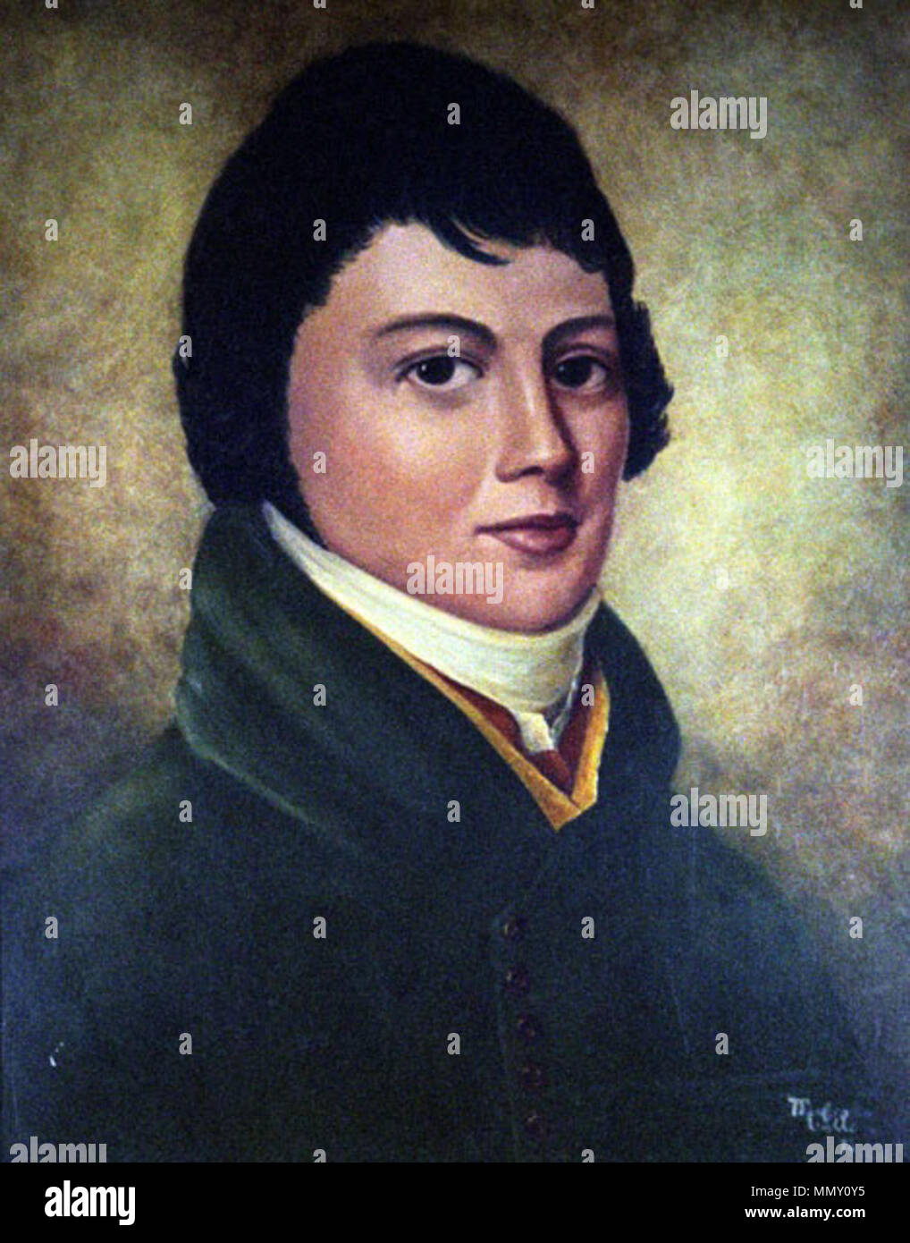 . Inglese: Gazzetta gubernatorial ritratto di George Izard, secondo il governatore territoriale di Arkansas (1825-1828), dopo la quale Izard County è stato denominato (cortesia dell'Arkansas Segretario di Stato dell'Ufficio e la Old State House Museum). Ritratto di George Izard. prima del 1825. George Izard Foto Stock