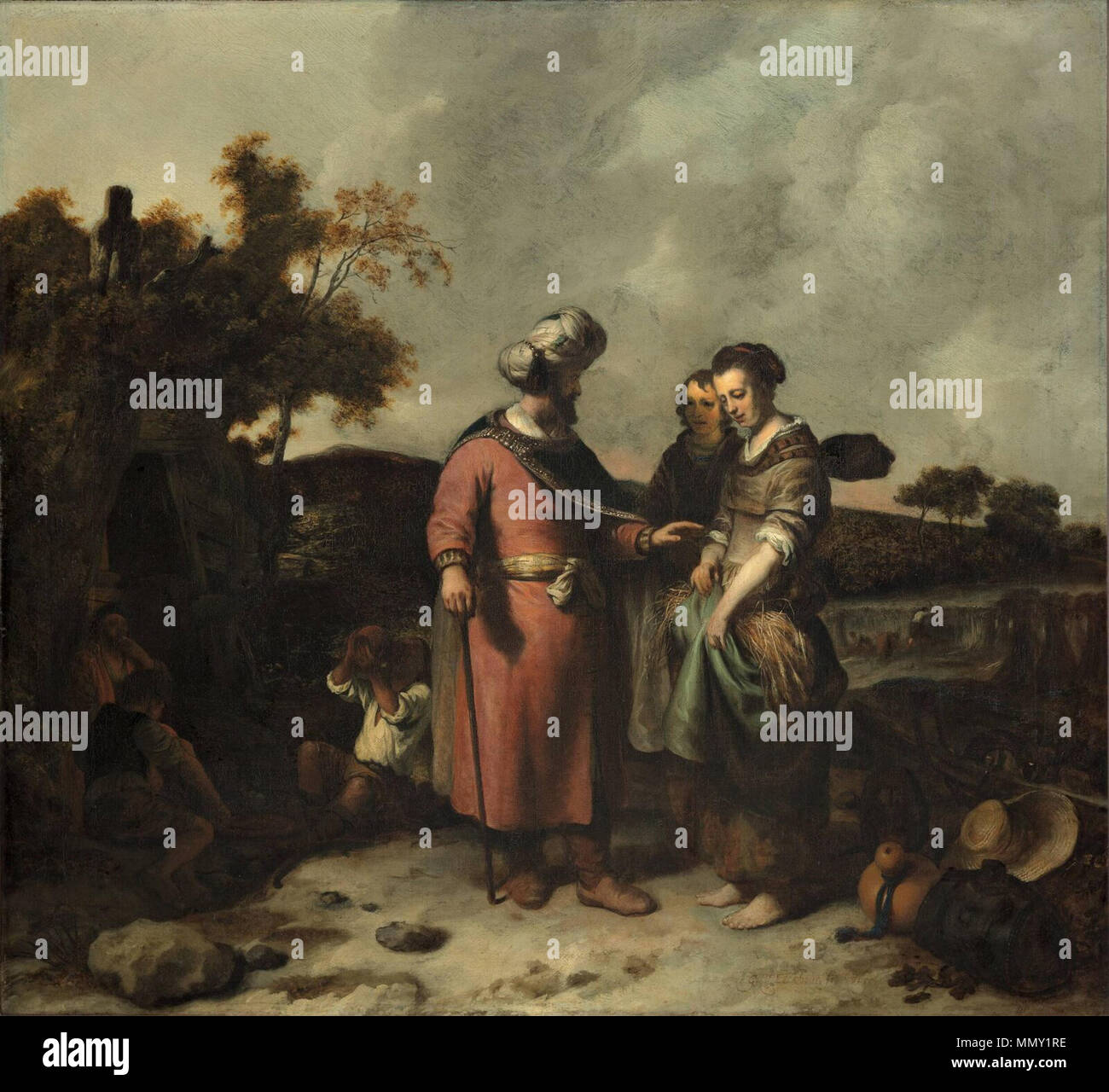 Booz e Ruth.. 1655. Gerbrand van den Eeckhout 006 Foto Stock