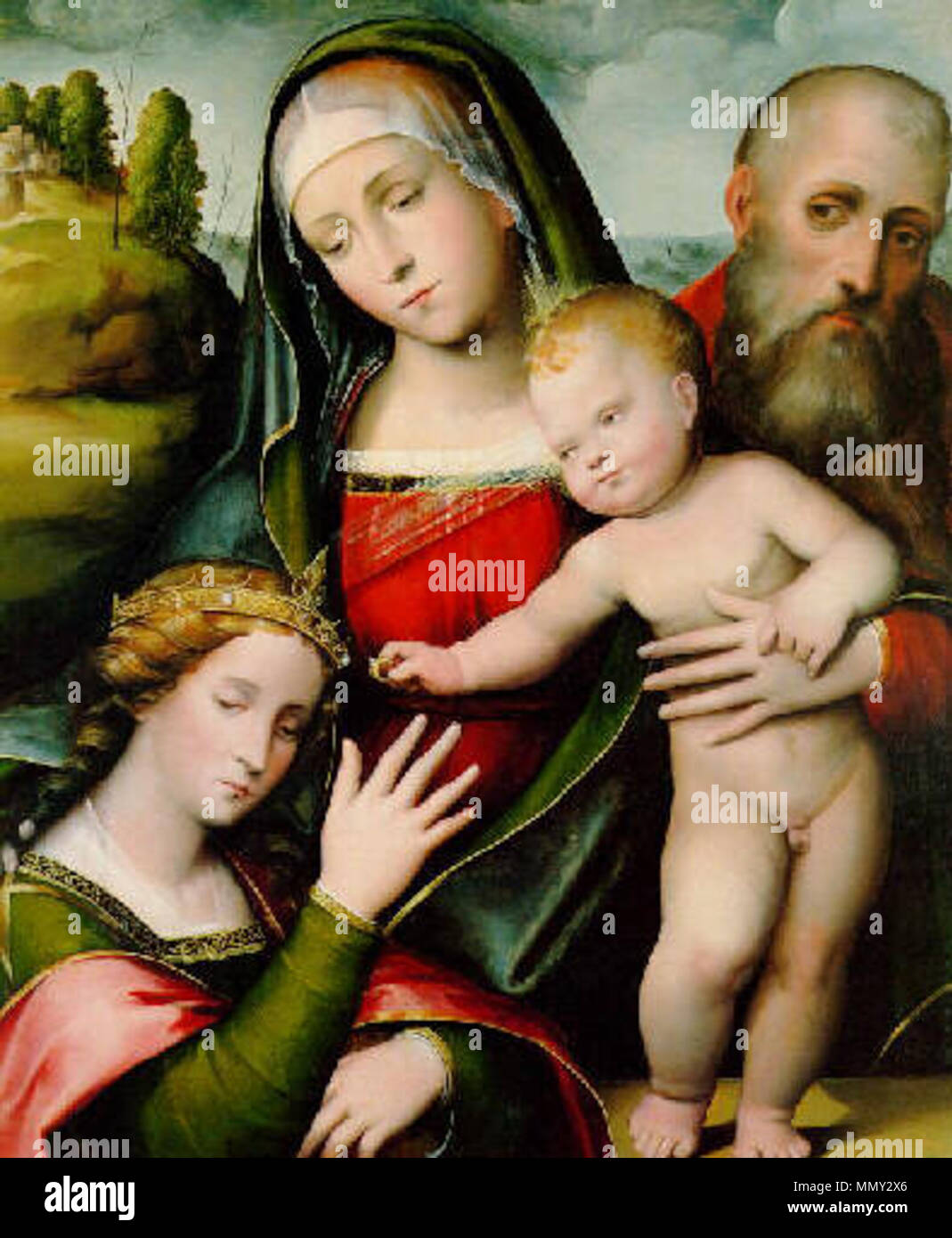 Giacomo Francia Matrimonio místico de Santa Catalina de Alejandría Foto Stock