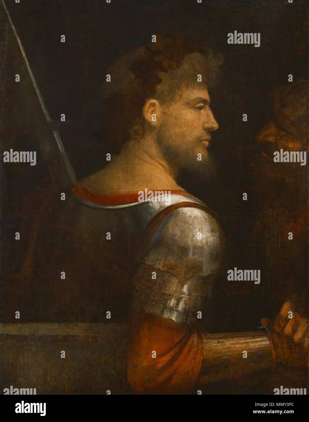 Deutsch: Krieger inglese: Ritratto di un guerriero . Deutsch: um 1505/1510 . Giorgione 061 Foto Stock