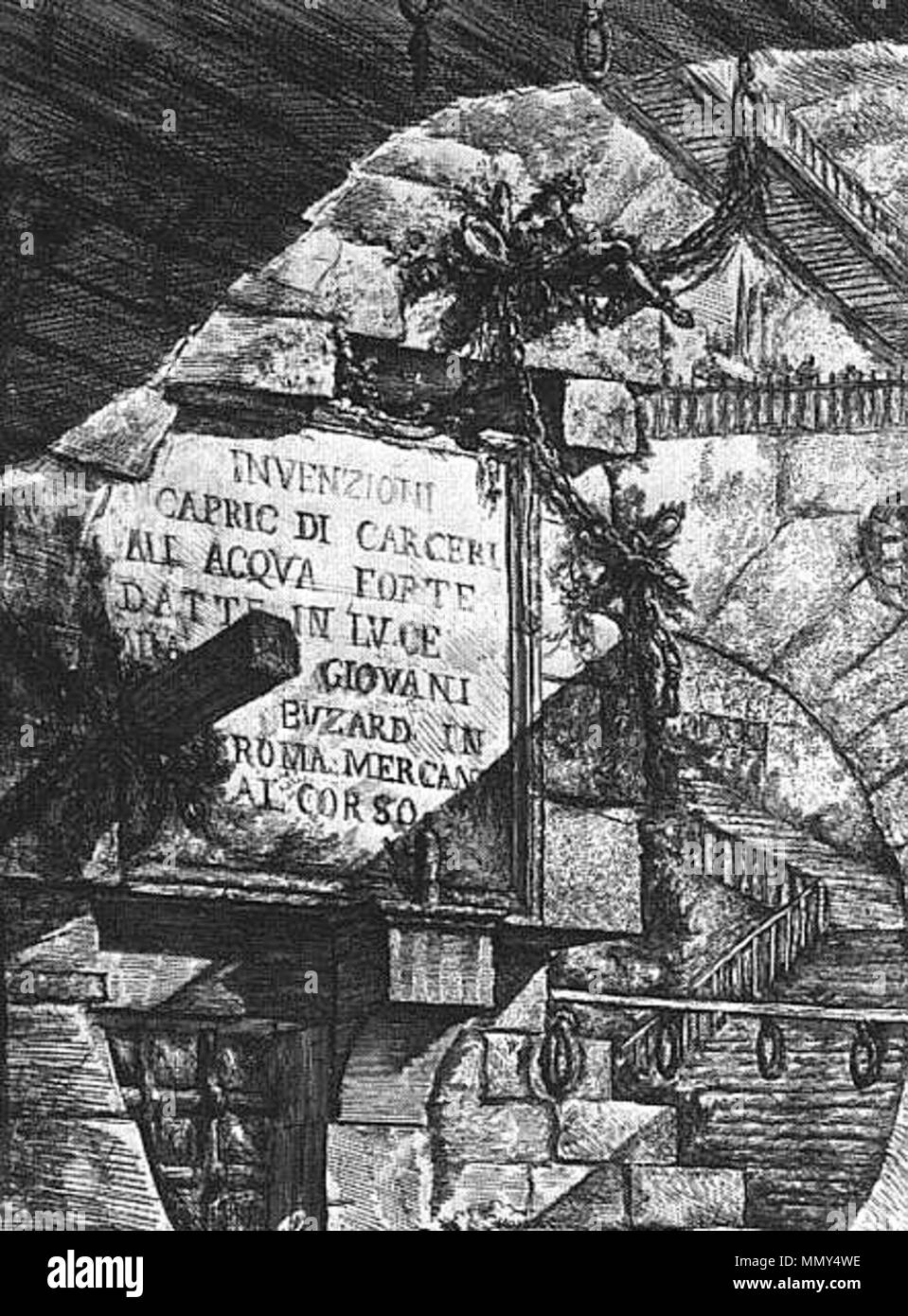 Carceri d'Invenzione. Tra il 1749 e il 1750. Giovanni Battista Piranesi - Carceri d'Invenzione - WGA17843 Foto Stock