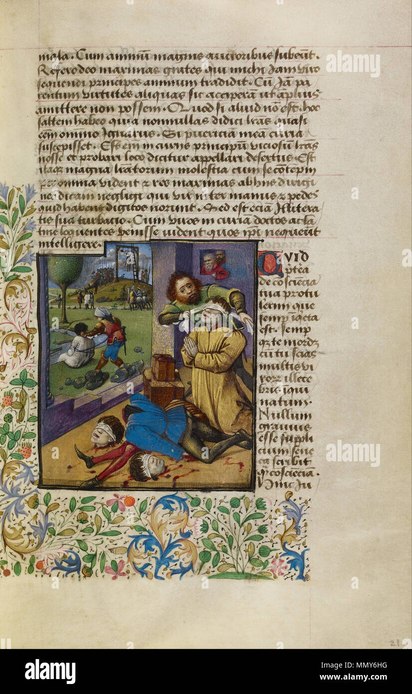 Un massacro di membri della famiglia. circa 1460 - 1470. Un massacro di membri della famiglia - Google Art Project Foto Stock