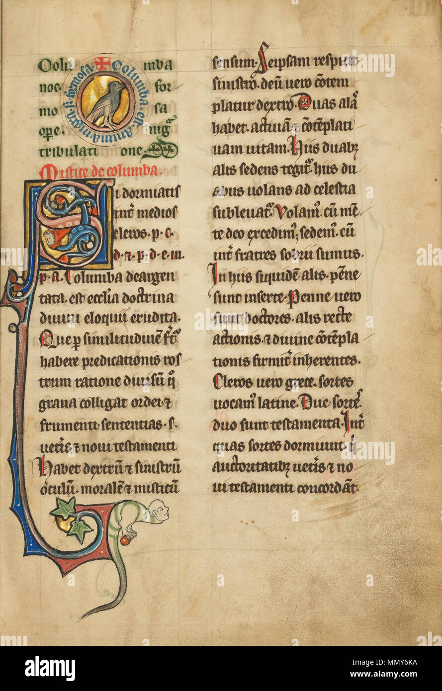 Un medaglione con una colomba. quarto trimestre del XIII secolo (dopo il 1277). Un medaglione con una colomba - Google Art Project Foto Stock