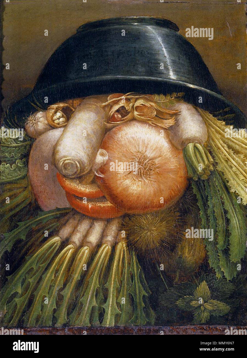 Il Giardiniere vegetali. Tra il 1587 e il 1590. Giuseppe Arcimboldo - Il Giardiniere di ortaggi - WGA00842 Foto Stock