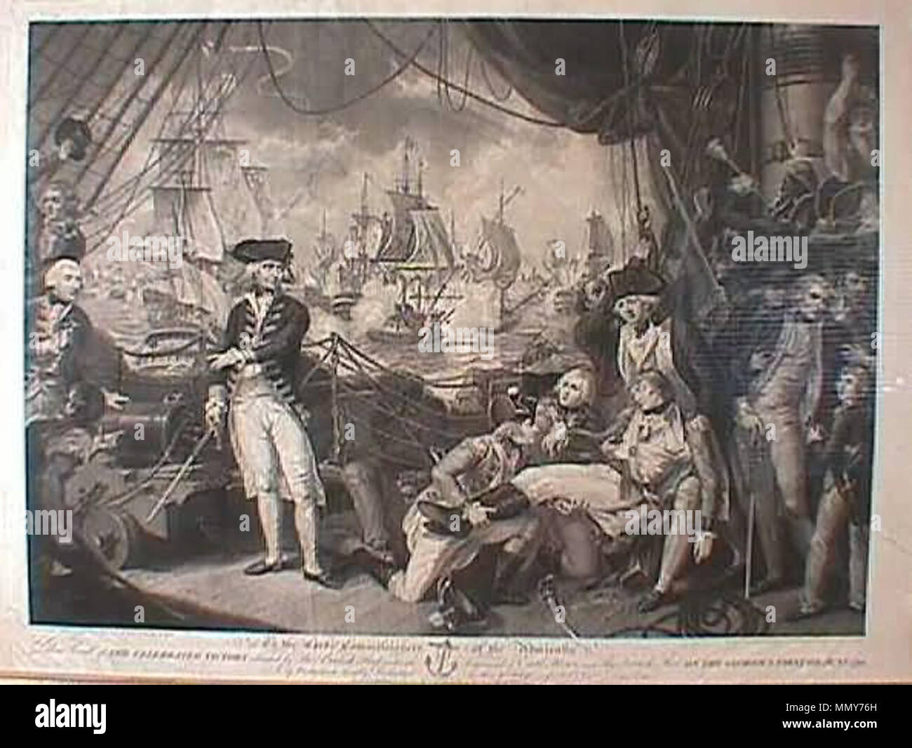 . Il festeggiato la vittoria ottenuta mediante la flotta britannica sotto il comando di Earl Howe, oltre la flotta francese sulla gloriosa prima di giugno, 1794. . 1795. Glorioso primo di giugno, Daniel Orme Foto Stock