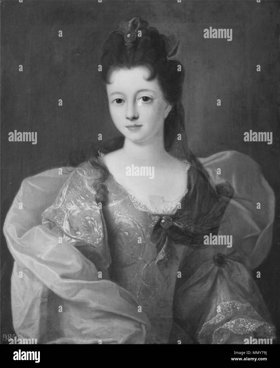 . Tradizionalmente identificata come Marianne, duchessa di Borbone (1726-1805) (Marianne,Ds di Borbone, Mademoiselle de Clermont (1726-1805) ?) Alternativa titolo: Marie-Anne de Bourbon-Conti (1689-1720)? Marianne, duchessa di Borbone (1726-1805), tradizionalmente identificata come. circa 1700-1780. Gobert - tradizionalmente identificata come Marie Anne di Borbone - Royal Collection Foto Stock