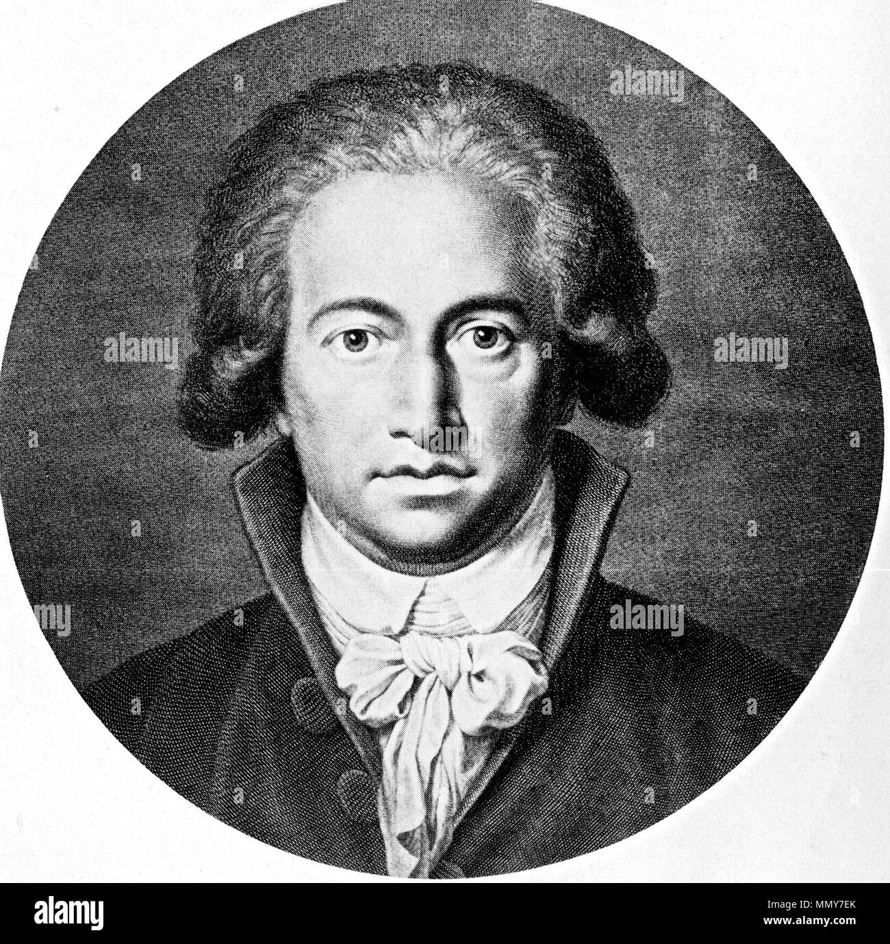 Ritratto di Johann Wolfgang von Goethe (Francoforte sul Meno 1749 - Weimar 1832) ?????????: ????? ???????? ????? . 1791. Goethe 1791 Foto Stock