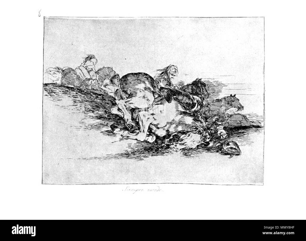 . Los Desatres de la guerra è un set di 80 acquatinta stampe creato da Francisco Goya in 1810s. La piastra 8: Siempre sucede. (Questo succede sempre. ) . 1810s. Francisco Goya (1746-1828) nomi alternativi Francisco Goya Lucientes, Francisco de Goya y Lucientes, Francisco José Goya Lucientes Descrizione pittore spagnolo, printmaker, litografo, incisore ed incisore Data di nascita e morte 30 Marzo 1746 16 aprile 1828 Luogo di nascita e morte Fuendetodos Bordeaux posizione Lavoro Madrid, Saragozza, Bordeaux competente controllo : Q5432 VIAF:?ISNI 54343141:?0000 0001 2280 1608 ULAN:?LCCN 500118936 Foto Stock