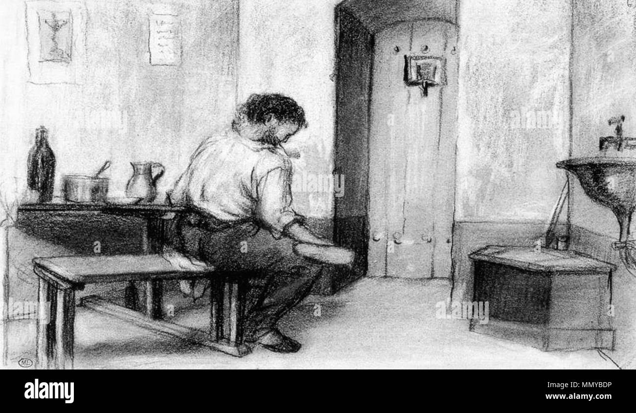 Gustave Courbet - Courbet nella sua cella a Sainte-Pélagie - WGA05526 Foto Stock Gustave Courbet - Courbet nella sua cella a Sainte-Pélagie - WGA05526 Foto Stock