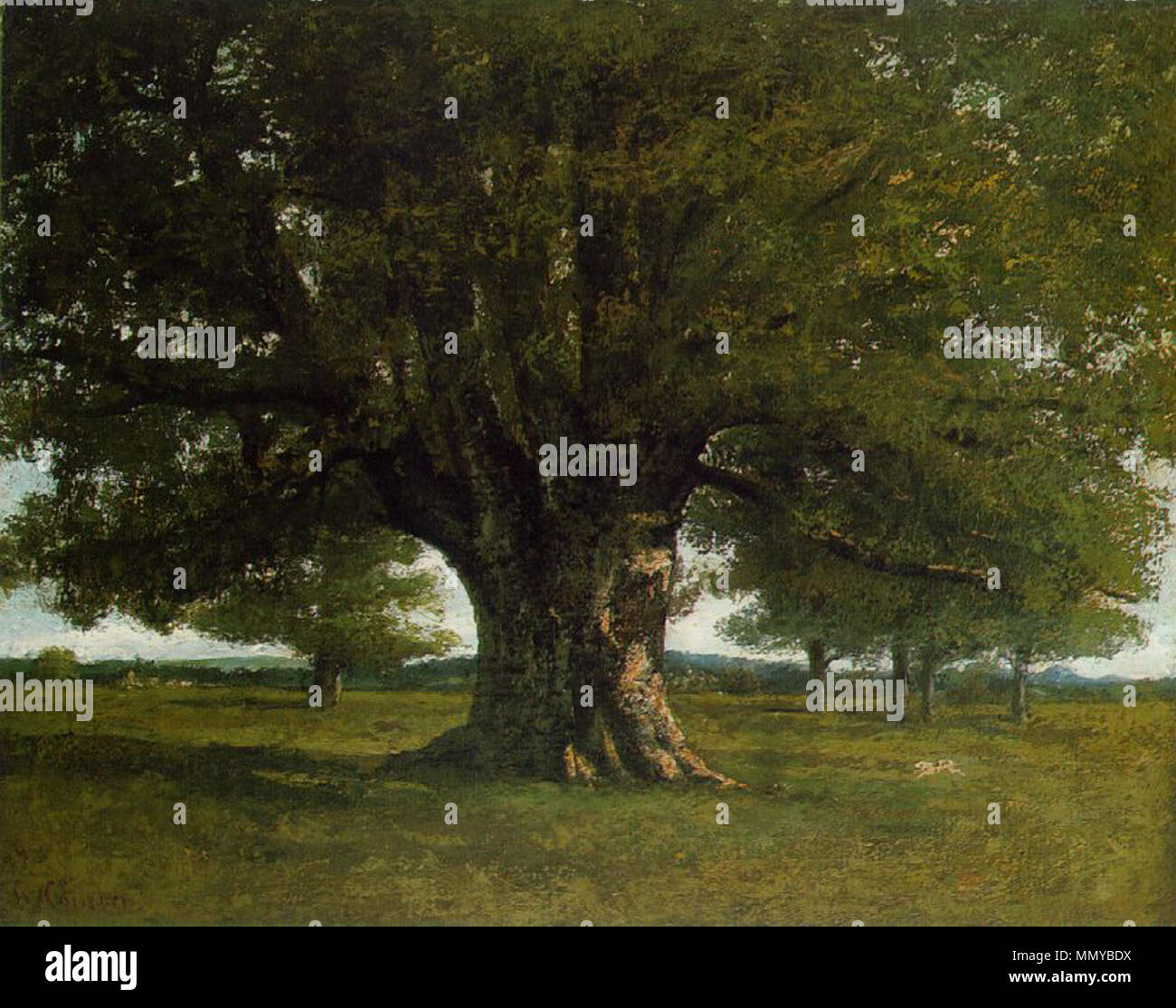 Gustave Courbet - Le Chêne de Flagey Foto Stock