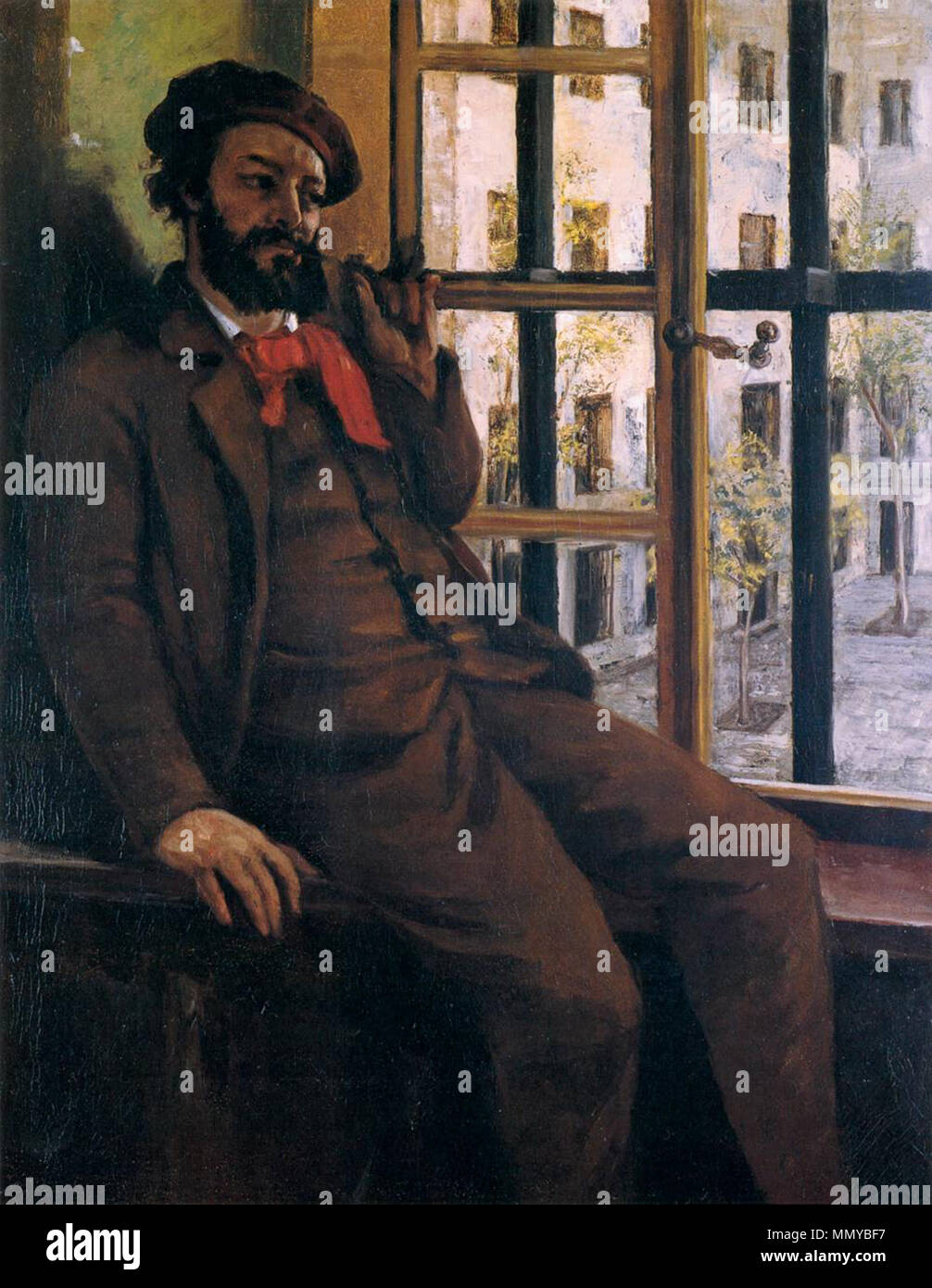 Gustave Courbet - Autoritratto a Sainte-Pélagie - WGA05498 Foto Stock Gustave Courbet - Autoritratto a Sainte-Pélagie - WGA05498 Foto Stock