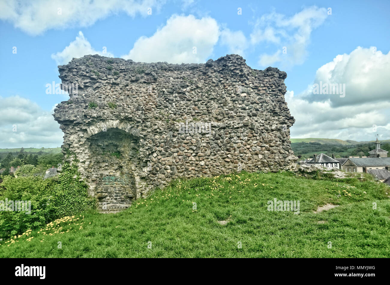 Llandovery Castle Foto Stock