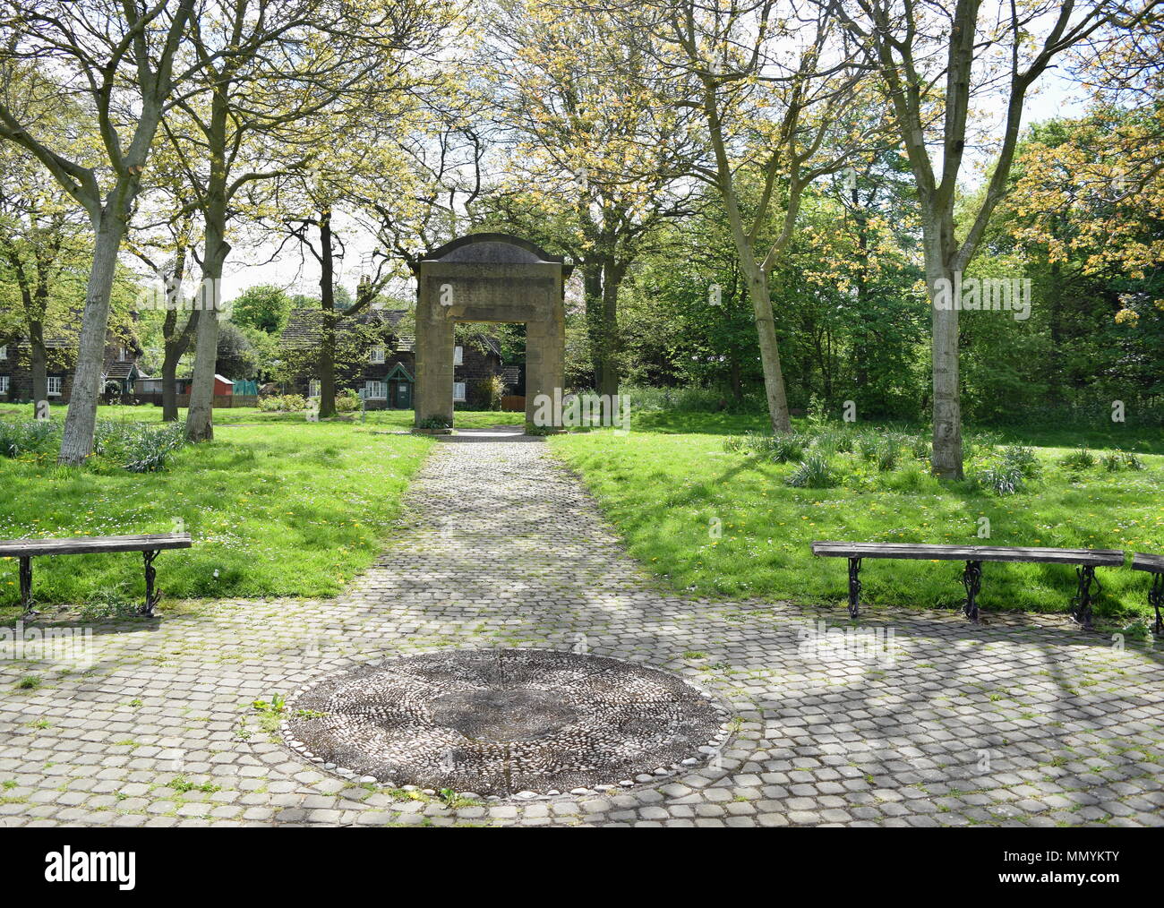 Arch nel Parco di Sheffield England Regno Unito Foto Stock