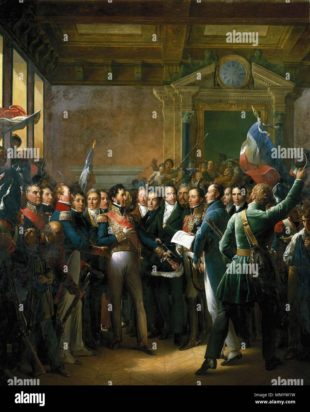Gérard - Lezione à l'Hôtel de ville de la proclamazione dei deputati (31 juillet 1830) Foto Stock