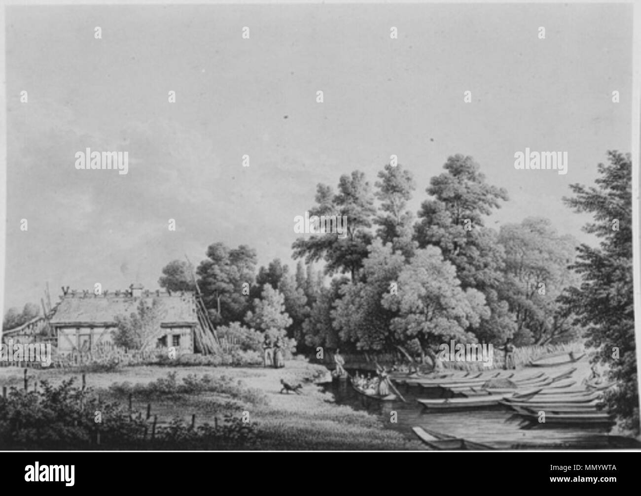 . Im Spreewald, Aquarell 22×30cm . 1851. Christian Gottlob martello (1779-1864) nomi alternativi Christian Gottlieb martello; Gottlieb martello; gottlob martello; chr. g. martello; c. g. martello; Martello; c. g. Descrizione martello pittore tedesco, disegnatore e incisore Data di nascita e morte 8 Luglio 1779 7 febbraio 1864 Luogo di nascita e morte Dresda Dresda sede di lavoro autorità di Dresda controllo : Q1079993 VIAF:?95879306 ULAN:?500032098 GND:?129201456 RKD:?35693 Martello im Spreewald2 Foto Stock