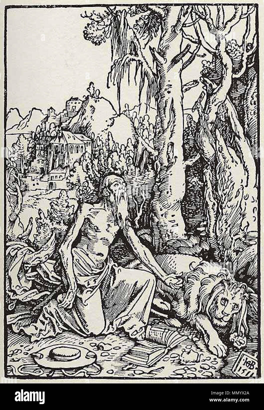 . Deutsch: Hl. Hieronymus [1] Technik: Holzschnitt, Maße: 12,8 × 8,8 cm, Sammlung: Staatliche Kunstsammlungen Dresden, Kupferstich-Kabinet . 1511. Hans Baldung (-1545) nomi alternativi Hans Baldung Grien, nascita Nome: Hans Grien Descrizione pittore tedesco Data di nascita e morte tra il 1484 e il 1485 settembre 1545 Luogo di nascita e morte di Schwäbisch Gmünd Strasburgo posizione di lavoro autorità di Norimberga controllo : Q164696 VIAF:?ISNI 22150893:?0000 0001 2123 5974 ULAN:?500024290 LCCN:?n50017621 NLA:?36195434 WorldCat Hans Baldung Grien Hieronymus Foto Stock