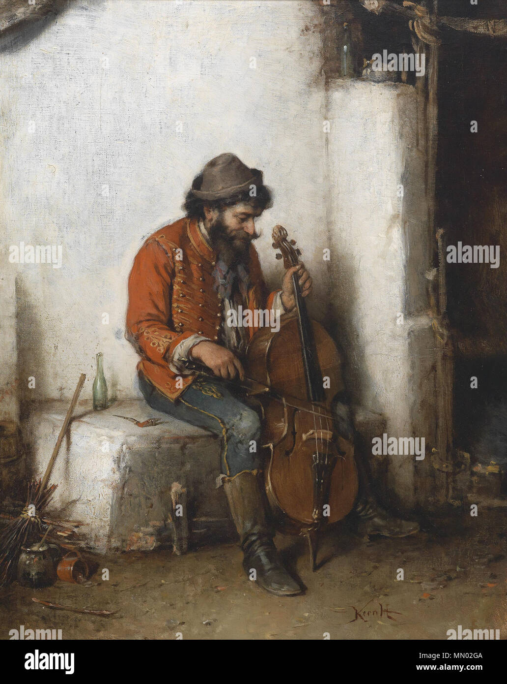 Tedesco: Musicirender Zigeuner. dal 1912. Hermann Kern Musicirender Zigeuner Foto Stock