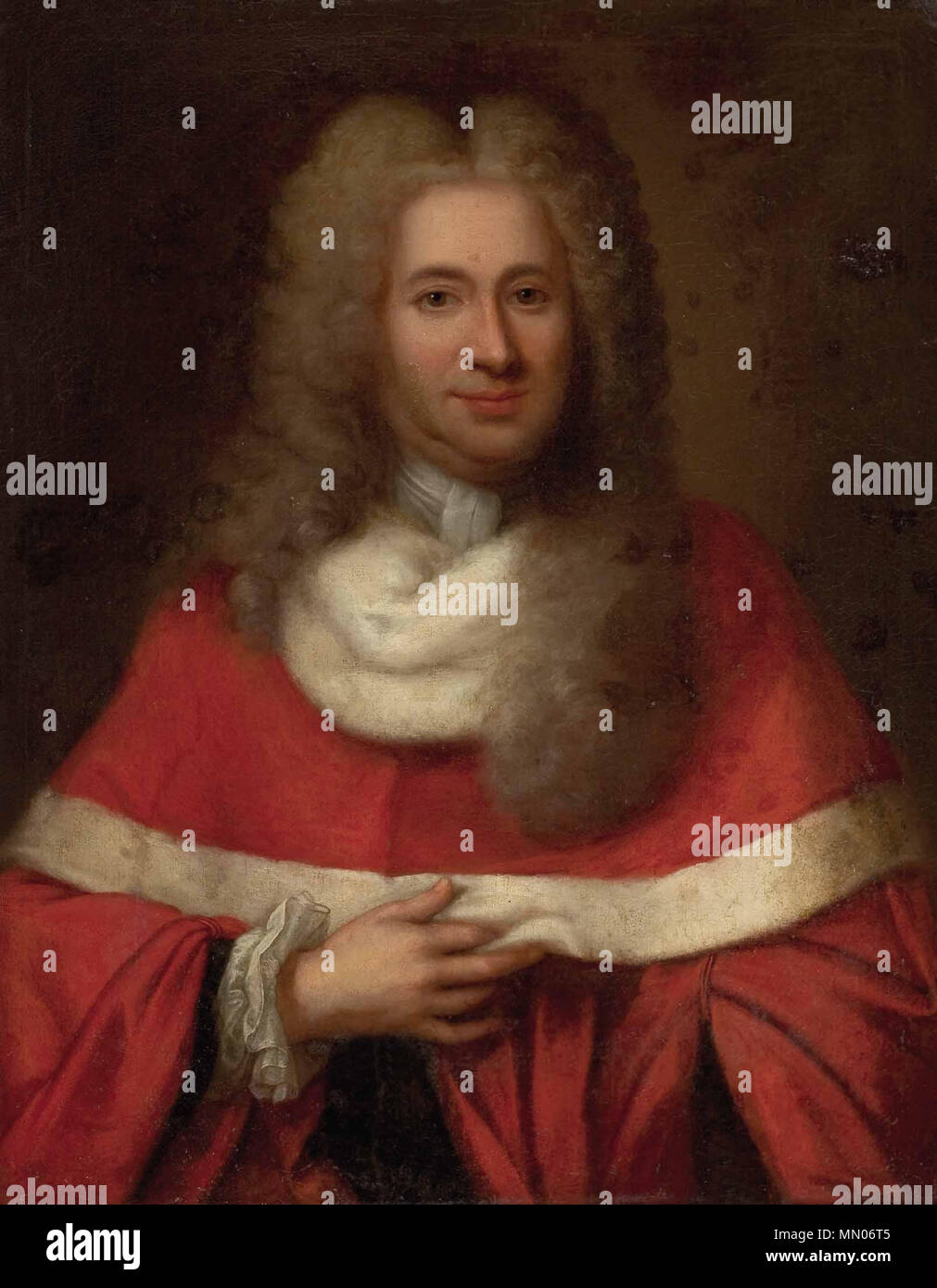 Hyacinthe Rigaud Il duomo (attr) ritratto eines Würdenträgers Foto Stock