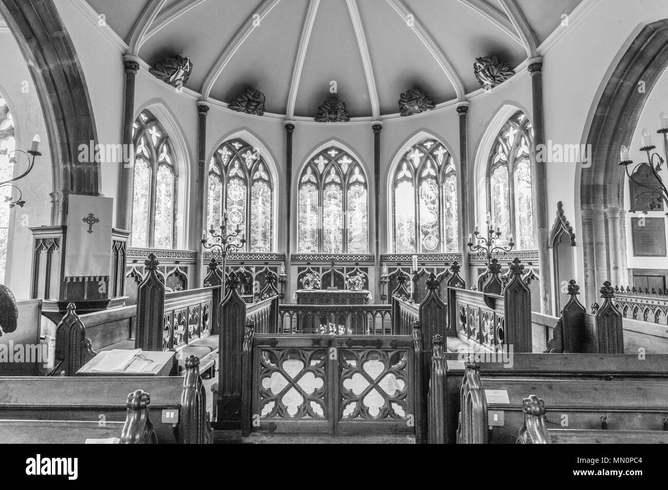 La Chiesa di San Nicola a Moreton dove il funerale di T.E. Lawrence, meglio noto come Lawrence d'Arabia ha avuto luogo. Foto Stock