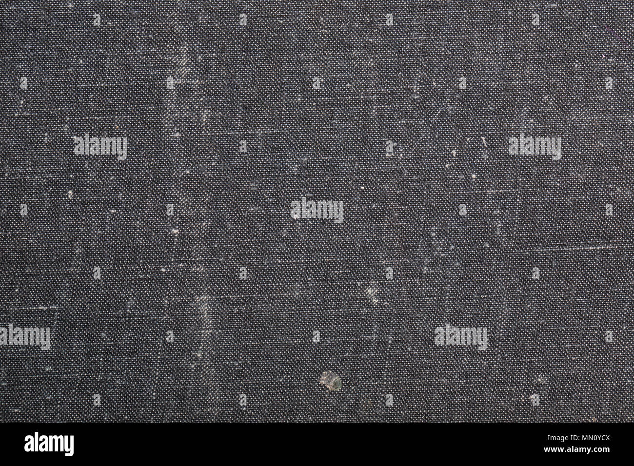 Vecchio panno sporco texture. la copertina del libro, sfondo nero Foto Stock