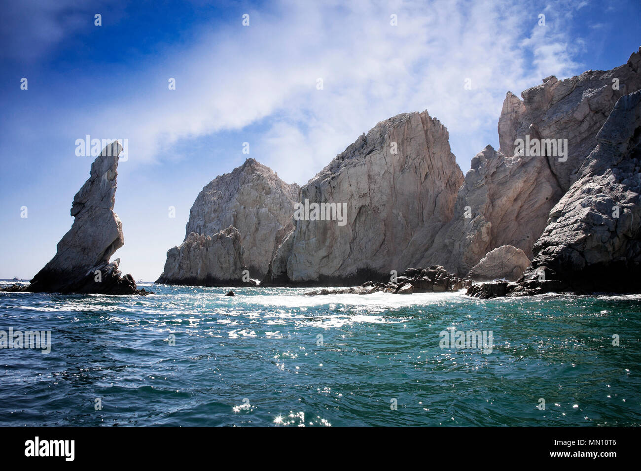 Lands End alla fine della penisola della Baja California al di fuori di Cabo San Lucas, Messico. Foto Stock